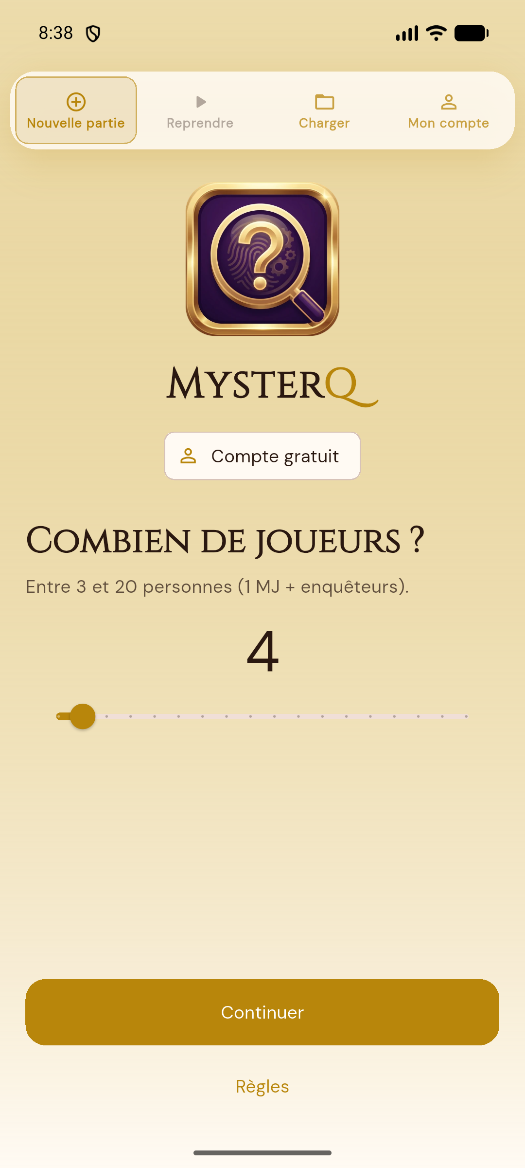 Nouvelle partie — nombre de joueurs