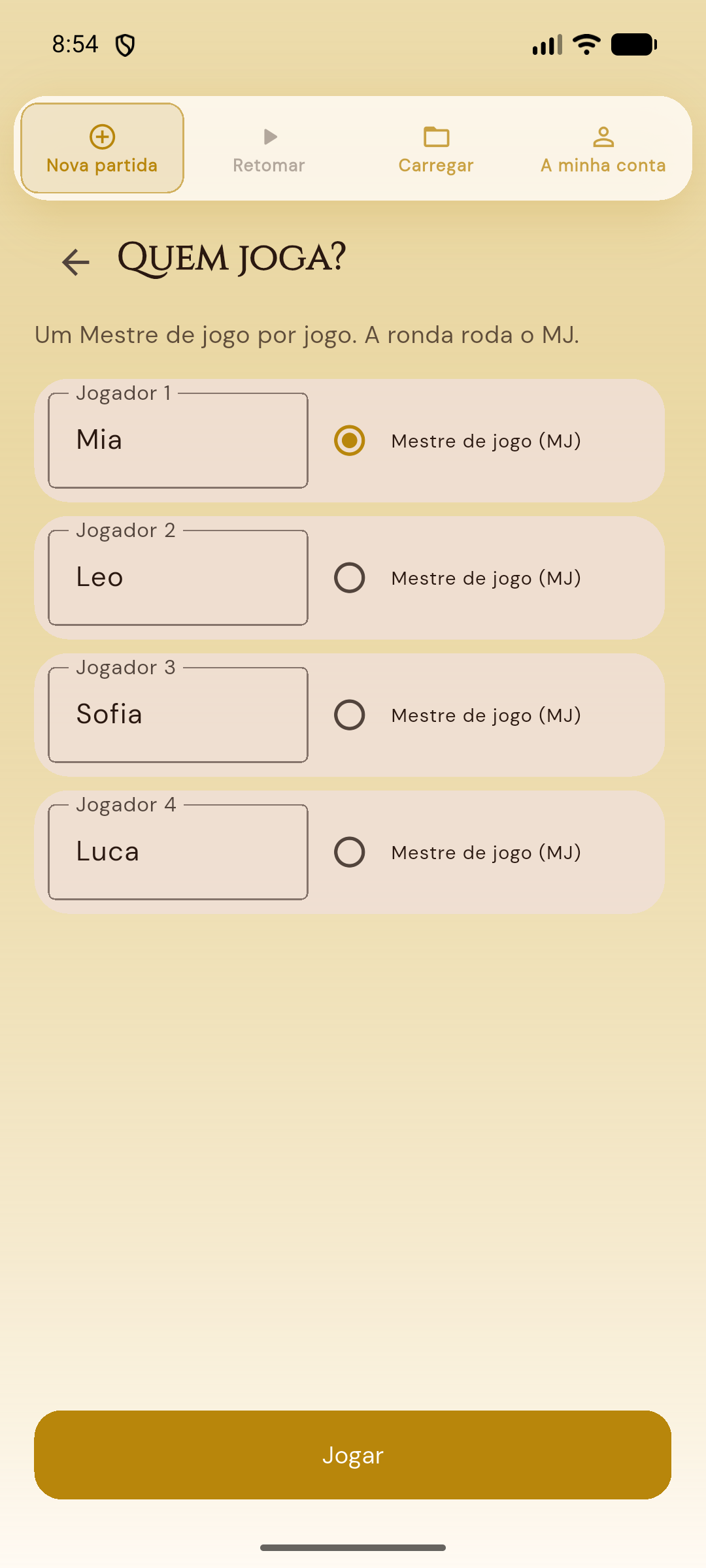Equipa e papéis